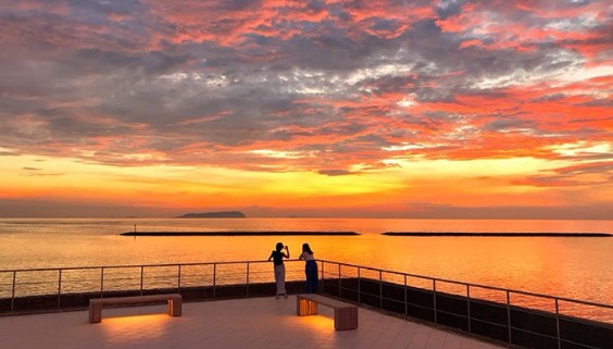 瀬戸内海の夕日