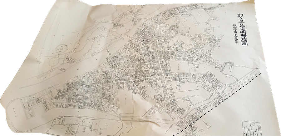昭和9年の観音寺の地図