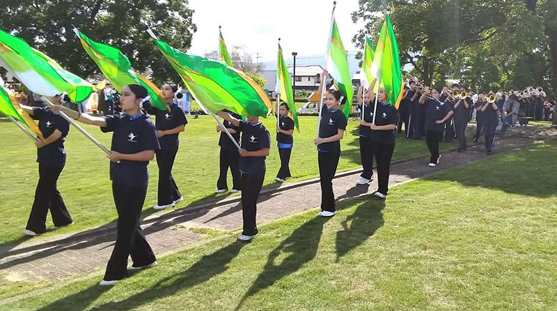 大野原小学校・観音寺マーチングバンド『Humming Wind』の演奏
